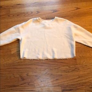 Cropped sweatshirt white